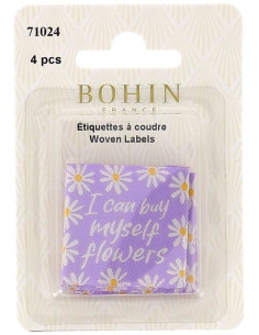 Set di 4 etichette da cucire - I can buy myself flowers 2