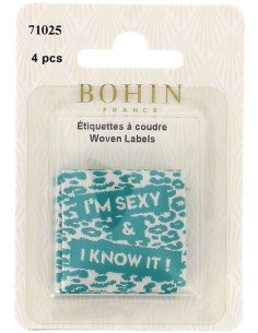 Set di 4 etichette da cucire - Sono sexy e lo so! 2
