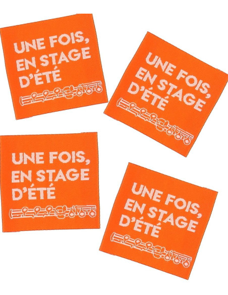 Set di 4 etichette da cucire - Una volta, durante uno stage estivo