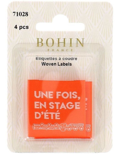 Set di 4 etichette da cucire - Una volta, durante uno stage estivo