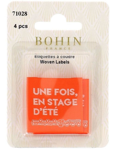 Set di 4 etichette da cucire - Una volta, durante uno stage estivo