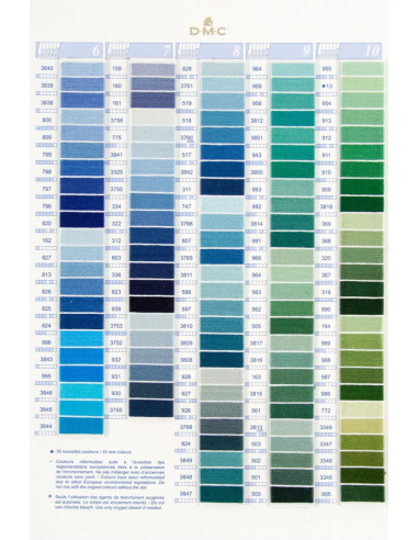 Tavolozza 500 colori mouliné e perlato DMC
