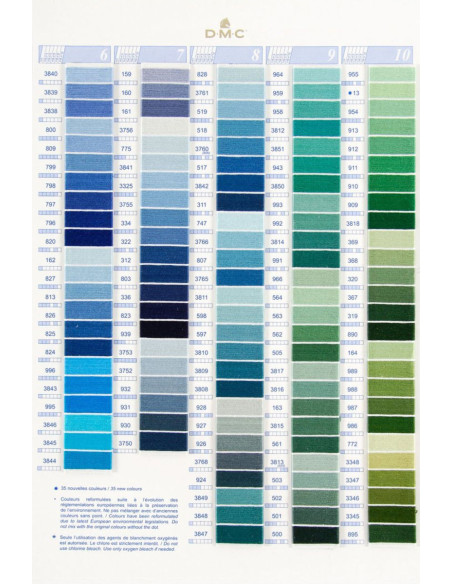 Tavolozza 500 colori mouliné e perlato DMC
