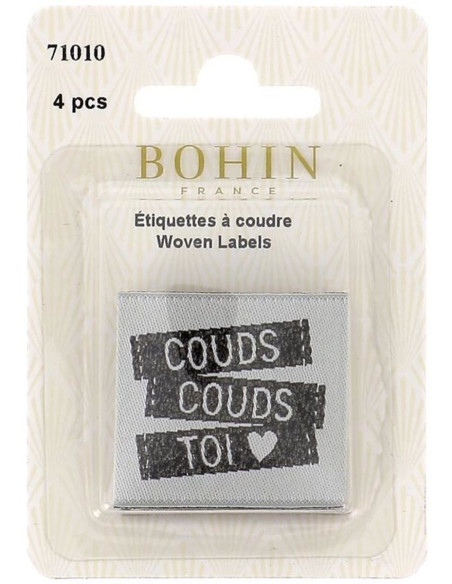 Set di 4 etichette da cucire - Cuci cuci te stesso