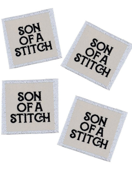 Set di 4 etichette da cucire - Son of a stitch