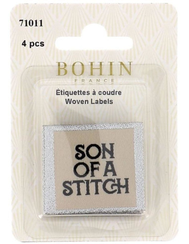 Set di 4 etichette da cucire - Son of a stitch