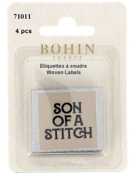 Set di 4 etichette da cucire - Son of a stitch