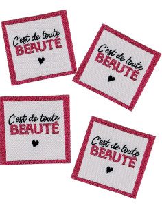 Set di 4 etichette da cucire - È di una bellezza straordinaria