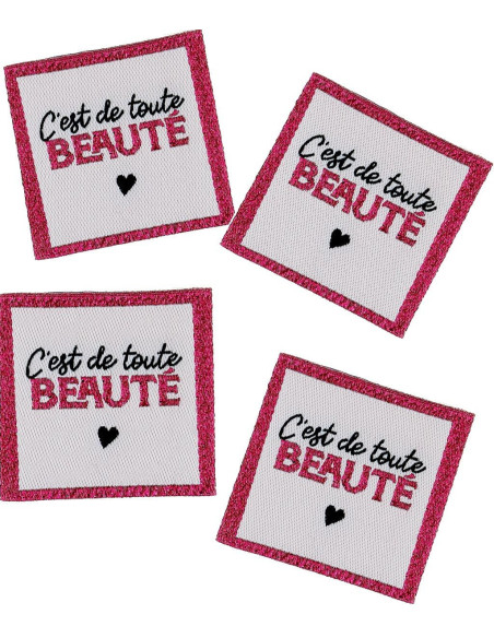 Set di 4 etichette da cucire - È di una bellezza straordinaria