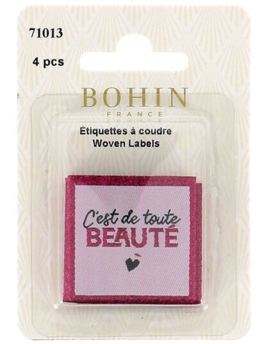 Set di 4 etichette da cucire - È di una bellezza straordinaria