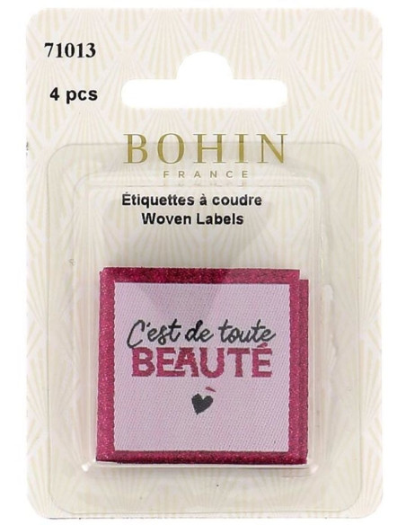 Set di 4 etichette da cucire - È di una bellezza straordinaria