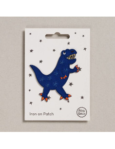 Toppa termoadesiva - Dinosauro blu