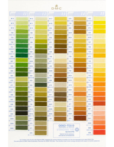 Tavolozza 500 colori mouliné e perlato DMC