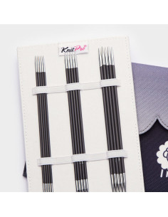 Astuccio aghi a doppia punta KnitPro Karbonz 2