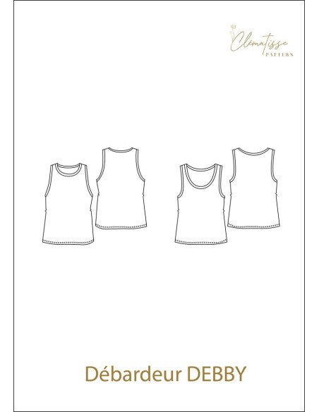 Modello di canotta Debby - Clématisse Pattern