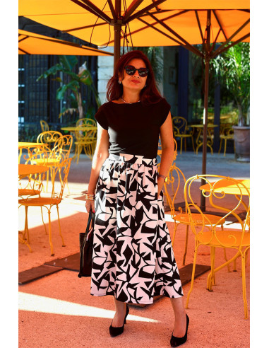 Modello di T-shirt Lady - Clématisse Pattern