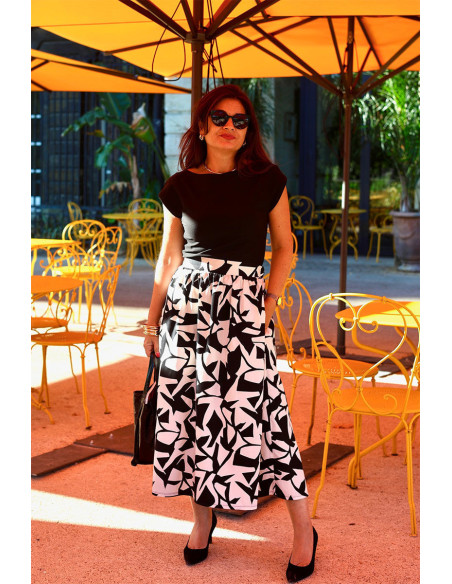 Modello di T-shirt Lady - Clématisse Pattern