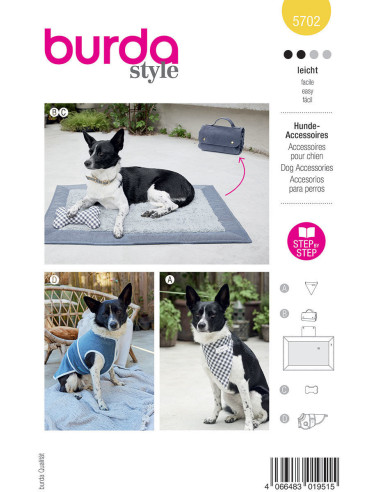Modello di accessori per cani - Burda 5702