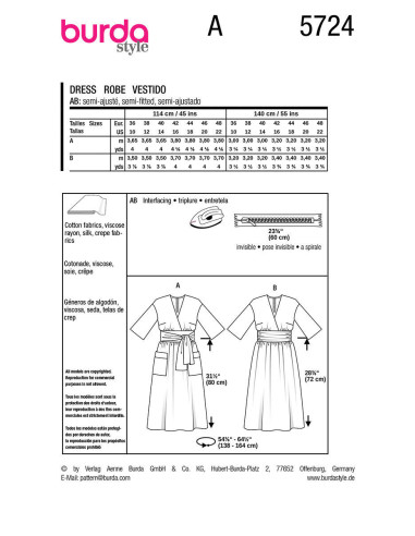 Modello di abito - Burda 5724