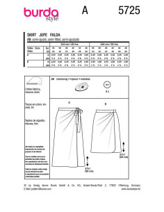 Modello di gonna - Burda 5725 2