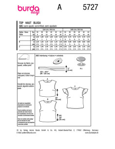 Modello di top - Burda 5727 2