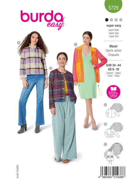 Modello di blazer - Burda 5729