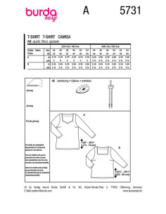Modello di top - Burda 5731 2