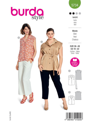 Modello di gilet - Burda 5734