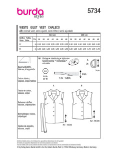 Modello di gilet - Burda 5734 2