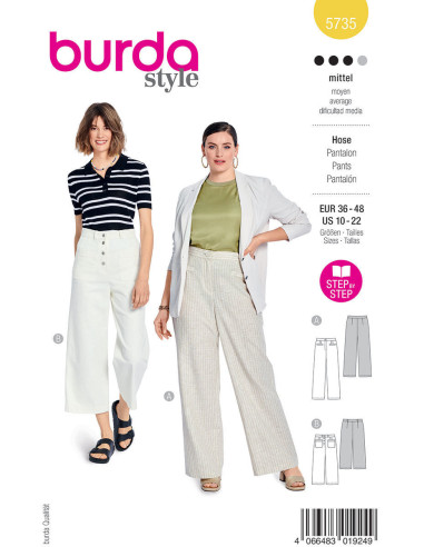Modello di pantaloni - Burda 5735