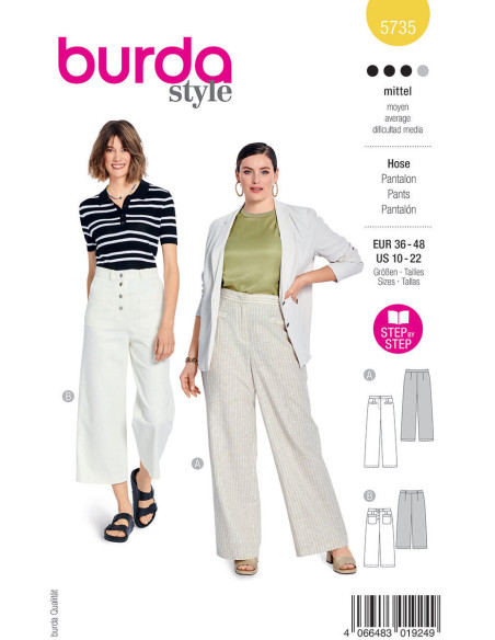 Modello di pantaloni - Burda 5735