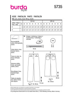 Modello di pantaloni - Burda 5735 2