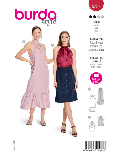 Modello di abito e top - Burda 5737