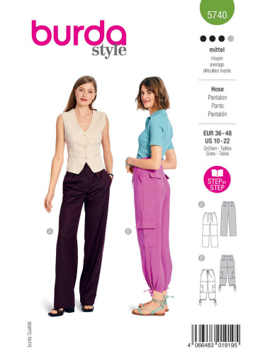 Modello di pantaloni - Burda 5740
