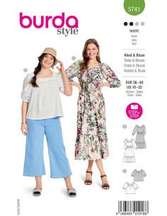Modello di abito e camicetta - Burda 5741