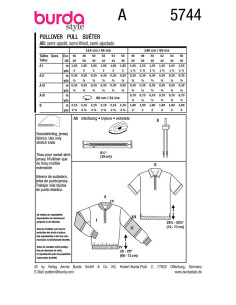Modello di maglione - Burda 5744 2