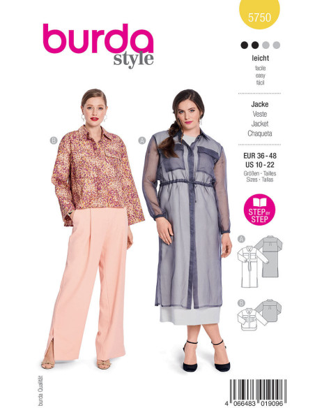 Modello di giacca - Burda 5750