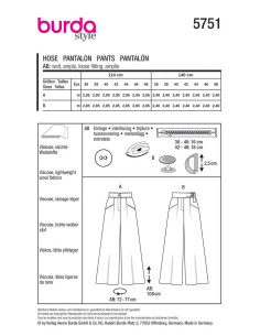 Modello di pantaloni - Burda 5751 2
