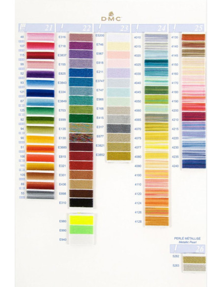 Tavolozza 500 colori mouliné e perlato DMC