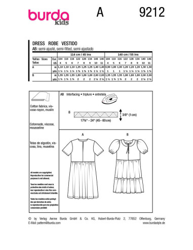 Modello di abito - Burda 9212