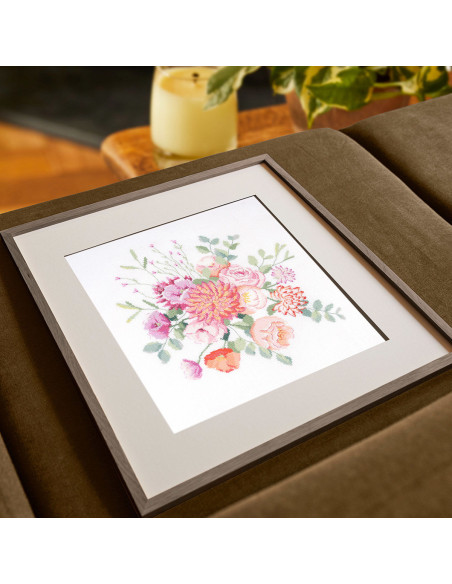 Kit ricamo a punto croce - Bouquet freschezza