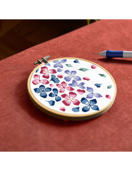 Kit punch needle - Petali di ortensia