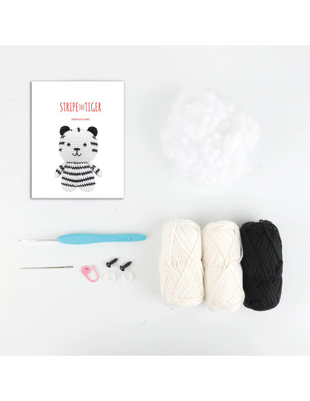 Kit amigurumi - Stripe la tigre bianca