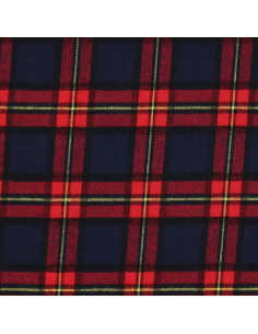 Tessuto flanella tartan scozzese - Blu e rosso 2