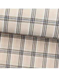 Tessuto flanella tartan scozzese - Beige e grigio