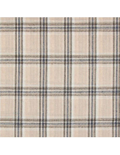 Tessuto flanella tartan scozzese - Beige e grigio 2