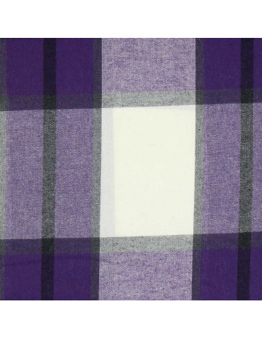 Tessuto flanella tartan scozzese - Viola e écru