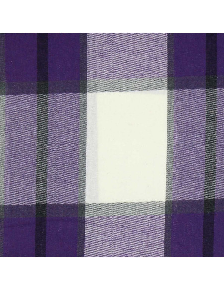 Tessuto flanella tartan scozzese - Viola e écru