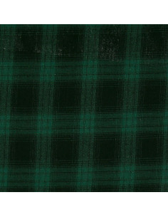 Tessuto flanella tartan scozzese - Verde e nero 2