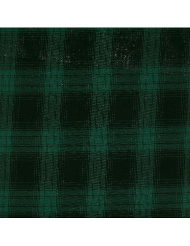 Tessuto flanella tartan scozzese - Verde e nero
